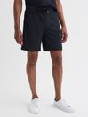 Reiss Navy Malin Slim Fit Drawstring Shorts