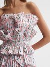 Amur Strapless Ruffle Mini Dress
