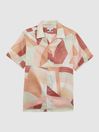 Reiss Multi Taiko Abstract Button-Through Shirt
