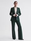 Reiss Bottle Green Jade Tailored Fit Single Breasted Suit Blazer
