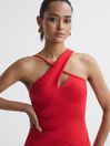 Reiss Red Halle Bodycon Cut-Out Midi Dress