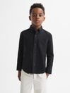 Reiss Black Greenwich Senior Slim Fit Button-Down Oxford Shirt