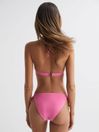 Reiss Pink Ripley Side Tie Bikini Bottoms