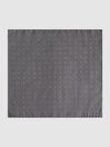 Reiss Soft Grey Tuscan Cotton-Wool Polka Dot Pocket Square