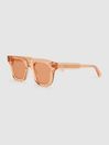 Reiss Peach Four Chimi Square Frame Acetate Sunglasses