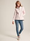 Joules Burnham Pink/White Funnel Neck Quarter Zip Sweatshirt