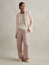 Reiss Pink Farrah Single Breasted Suit Blazer with TENCEL™ Fibers
