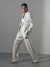 Atelier Italian Textured Tapered Suit: Trousers with Silk