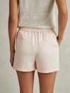 Reiss Pink Isador Drawstring Shorts with TENCEL™ Fibers