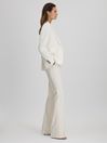Reiss Cream Millie Flared Suit Trousers