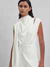 Acler Drape Element Asymmetric Midi Dress