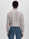 Oscar Jacobson Cotton-Linen Striped Shirt