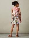 Reiss Pink Arina Junior Tiered Floral Print Top Co-Ord