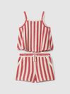 Reiss Pink June Junior Towelling Vest and Shorts Set