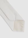 Reiss Cream Giotto Textured Silk Blend Tie