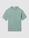 Reiss Canton Green Tate Oversized Garment Dye T-Shirt