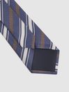Reiss Indigo Duomo Silk Striped Tie