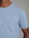Reiss Reef Blue Melrose Cotton Crew Neck T-Shirt