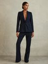 Reiss Navy Gabi Tailored Single Breasted Suit Blazer