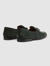Reiss Forest Green Harry Suede Slip-On Belgian Loafers