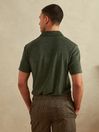 Reiss Olive Green Rainer Towelling Polo Shirt
