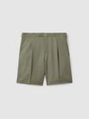 Reiss Sage Con Cotton Blend Adjuster Shorts