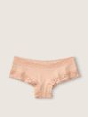 Victoria's Secret PINK Buff Nude Cheeky Lace Trim Knickers