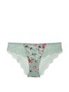 Victoria's Secret Green Embroidered Cheeky Knickers