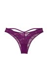 Victoria's Secret Grape Soda Purple Lace Cheeky Shine Strap Knickers