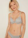 Victoria's Secret PINK Heather Charcoal Grey Lace Lightly Lined T-Shirt Bra
