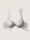 Victoria's Secret PINK Heather Charcoal Grey Lace Lightly Lined T-Shirt Bra