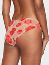Victoria's Secret Tomato Red Embroidered Illuminating Blooms Cheeky Knickers