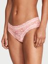 Victoria's Secret Pretty Blossom Pink Birthstone Embroidery Cheeky Lace Knickers