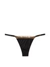 Victoria's Secret Black Logo Embroidered Thong Icon Thong Knickers