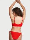 Victoria's Secret Flame Rib Red Tie Side Bikini Bottom