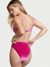 Victoria's Secret Berry Blush Pink Velvet High Waist Cheeky Swim Bikini Bottom