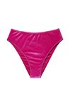 Victoria's Secret Berry Blush Pink Velvet High Waist Cheeky Swim Bikini Bottom