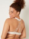 Victoria's Secret PINK Coconut White Lace Strappy Back Halterneck Bralette