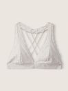Victoria's Secret PINK Coconut White Lace Strappy Back Halterneck Bralette