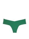 Victoria's Secret Seagrass Palm Green Lace No Show Thong Knickers