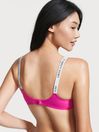 Victoria's Secret Fuchsia Frenzy Pink Smooth Logo Strap Lightly Lined Non Wired T-Shirt Bra