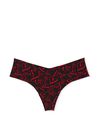 Victoria's Secret Black Outline Heart  Smooth Cheeky Knickers
