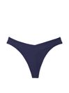 Victoria's Secret PINK Midnight Navy Blue Waffle Cotton Thong Knickers