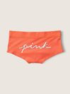 Victoria's Secret PINK Bright Melon Orange Cotton Logo Short Knickers