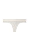 Victoria's Secret Snow Heather Grey Cotton Logo Thong Panty