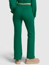 Victoria's Secret PINK Garnet Green Fleece Wide Leg High Waist Jogger