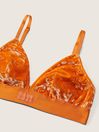 Victoria's Secret PINK Smokey Orange Regular Cup Velvet Unlined Triangle Bralette
