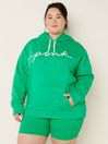 Victoria's Secret PINK Electric Green Script Logo Everyday Lounge Campus Pullover Jacket