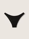 Victoria's Secret PINK Pure Black Brazilian Crinkle Bikini Bottom