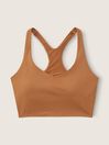 Victoria's Secret PINK Warm Brown Smooth Lightly Lined Low Impact Sport Crop Top